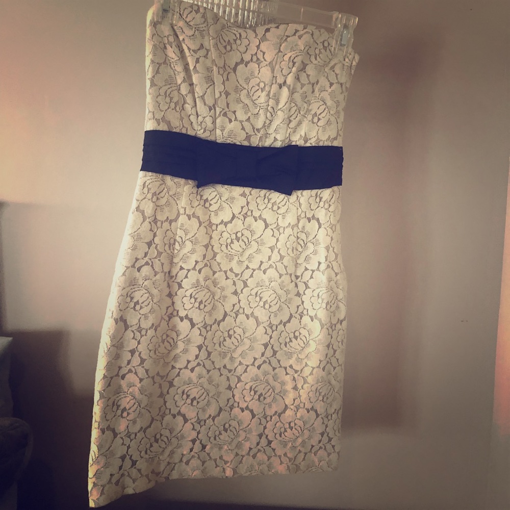 Strapless mini dress